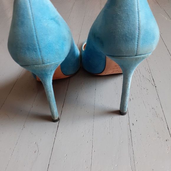 Jimmy Choo Romy 100 Suede Heels - Picture 9 of 16